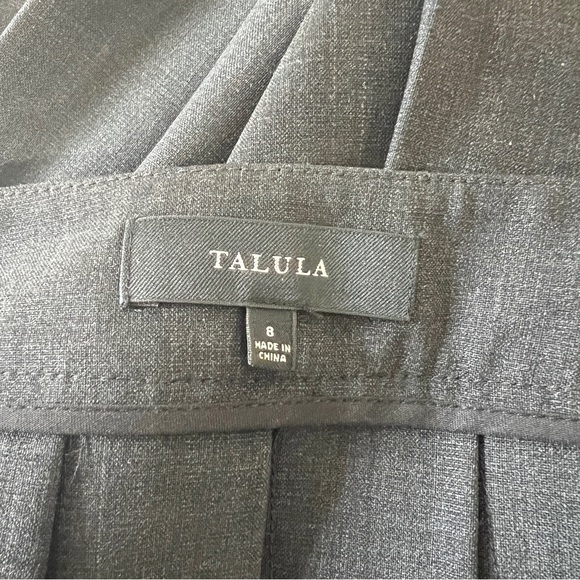 Aritzia Talula Hedran Skirt 8 Charcoal Pleated School Girl Skater Skirt NWT - Picture 3 of 10